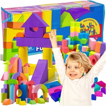 ПЕНОБЛОКИ 50 ШТУК МЯГКИЕ БОЛЬШОЙ НАБОР ПЕНОБЛОКОВ ДЛЯ ДЕТЕЙ