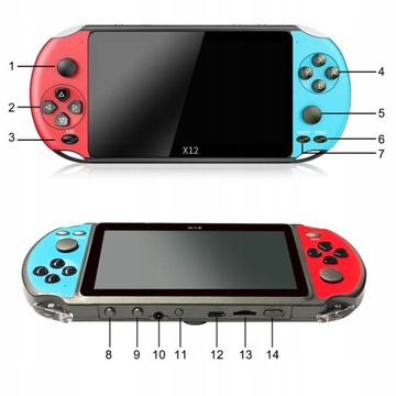 ПОРТАТИВНАЯ КОНСОЛЬ X12 GAMEBOY С МНОЖЕСТВОМ ИГР