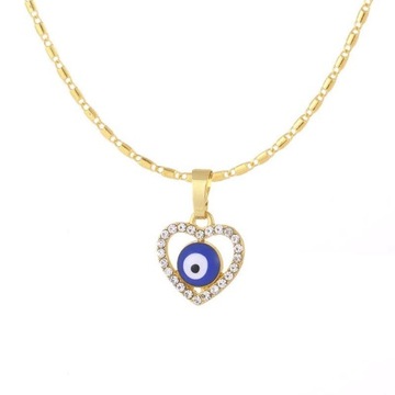 Oko proroka pozłacany łańcuszek evil eye 91