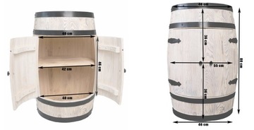 БАРЕК ДЕРЕВЯННАЯ БОЧКА БЕЛАЯ BONANZA WOOD