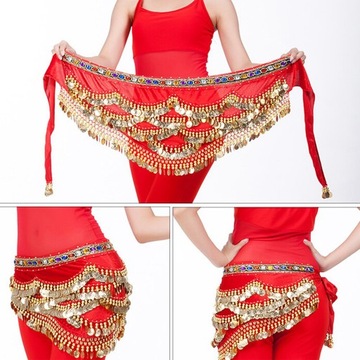 BELLY DANCE для танцев, универсальный размер, красный