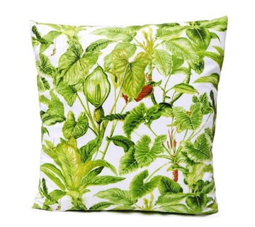 POSZEWKA bawełna 30x30 Liście zielone Mix