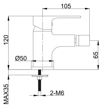 BATERIA BIDETOWA STOJĄCA NERO KRAN KOREK HYDROLAND