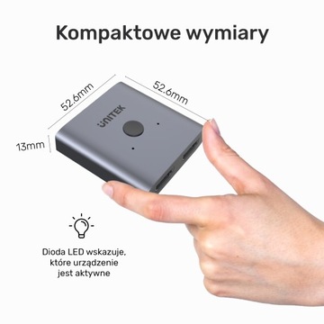 UNITEK V1127A ДВУНАПРАВЛЕННЫЙ ПЕРЕКЛЮЧАТЕЛЬ HDMI 2.0 4K