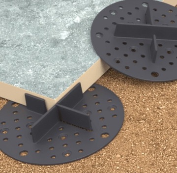 PODSTAWKA WSPORNIK przezroczysty 2mm Deck-Dry pod płyty TARAS OGRÓD DDP002T