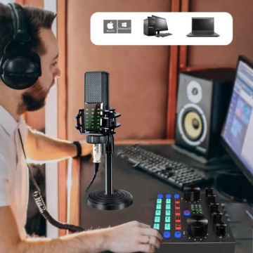 ЗВУКОВАЯ КАРТА BLUTOOTH AUDIO MIXER LIVE SOUND CARD ДЛЯ ЗАПИСИ ПРЯМЫХ ТРАНСЛЯЦИЙ