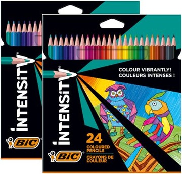 BIC INTENSITY UP TRÓJKĄTNE KREDKI OŁÓWKOWE ZESTAW DLA DZIECI x48