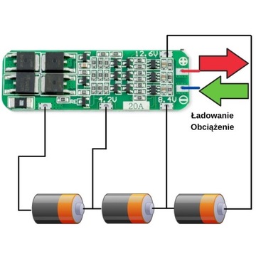 Литий-ионное зарядное устройство BMS 3S 20А