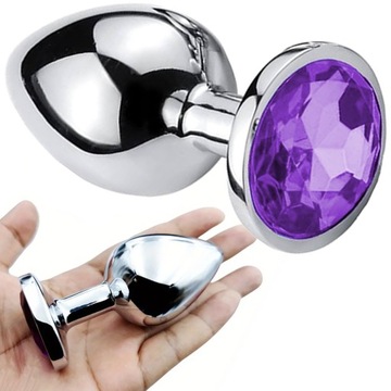 DUZY KOREK ANALNY ze stali nierdzewnej DILDO ANALNE zatyczka ANAL PLUG L