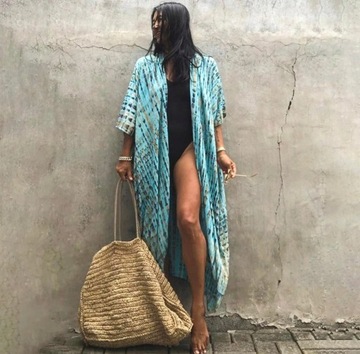 PAREO TUNIKA BOHO LETNIA SUKIENKA DŁUGA XXL