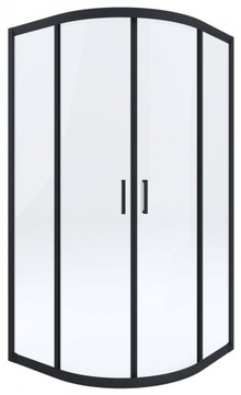 Kabina półokrągła transparentna FUNKIA NERO 90