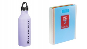 Butelka bidon na wodę COOCAZOO fioletowy 0,75l + organizer GRATIS