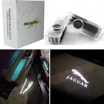 2X JAGUAR ŚWIATŁO LAMPKA LED LOGO PROJEKTOR DO AUTA XJ XK XE F-TYPE