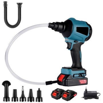 Электрический вентилятор и пылесос 21 В со светодиодной подсветкой, 2 батареи