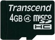 Karta pamięci microSD (SDHC) Transcend 4 GB