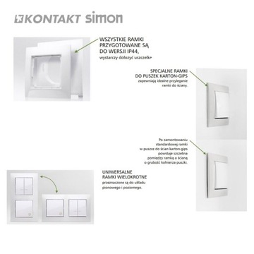 Свяжитесь с Simon 54 Одинарная белая рамка Simon54