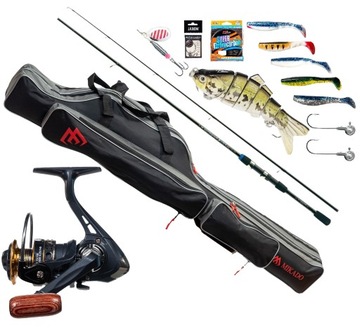 Wędka SPINNINGOWA Jaxon + Kołowrotek Torba Mikado