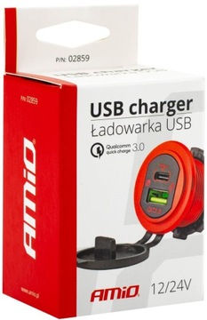 АВТОМОБИЛЬНОЕ ЗАРЯДНОЕ УСТРОЙСТВО USB + USB-C 12В 24В