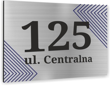 Большая алюминиевая адресная тарелка 30x20 Номер дома