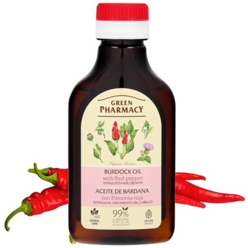 Zielona Apteka Olejek łopianowy Czerwoną Papryką wzrost włosów 100ml