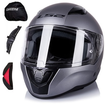 LS2 KASK MOTOCYKLOWY INTEGRALNY FF353 RAPID II ECE 22.06 TITANIUM MAT XS