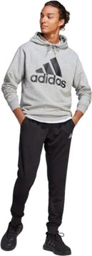 KOMPLET DRES MĘSKI BLUZA Z KAPTUREM SPODNIE JOGGERY BIG LOGO TERRY ADIDAS