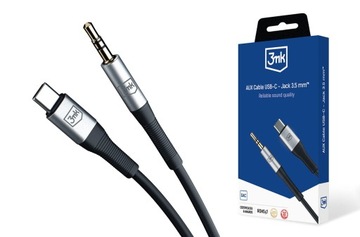 3mk Kabel AUX Cable minijack 3,5 mm - USB C 1 m