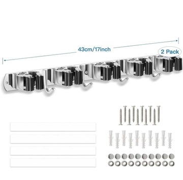 НАСТЕННАЯ ВЕШАЛКА ДЕРЖАТЕЛЬ ДЛЯ САДОВЫХ ИНСТРУМЕНТОВ МЕТЛЫ ШВАБРЫ ГРАБЛИ ПАЛЯКИ