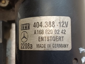 MERCEDES W168 97- MOTOREK STĚRAČE PŘEDNÍ A1688200242
