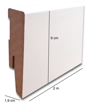 80 FORMATD НАПОЛЬНАЯ ПЛАНКА МДФ, БЕЛАЯ, 19мм