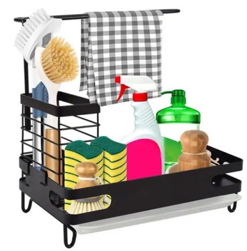 Кухонный органайзер для губок и посудомоечных машин со сливом для раковины
