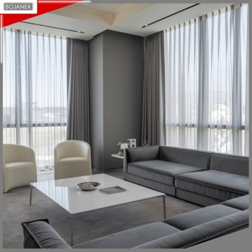 KARNISZ Podwójny z Maskownicą Szyna Sufitowa PCV Czarna 380cm z Osłoną