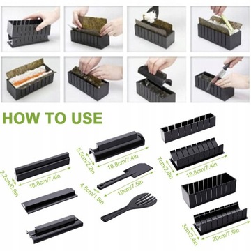 НАБОР ИЗ 10 ФОРМ ДЛЯ СУШИ НАБОР Форм для суши