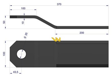 Большой садовый нож для измельчения веток 199RZ-3 Orchard Mower Waryńs