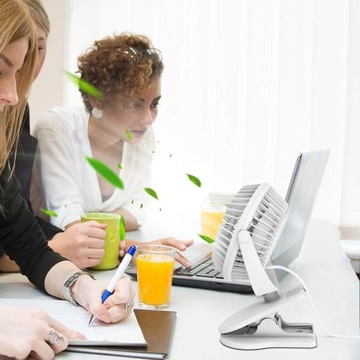 Беспроводной зажим для вентилятора Автомобильный поворотный вентилятор Автомобильный мощный USB