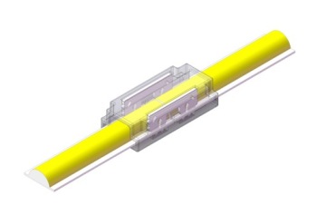 ZŁĄCZKA DO TAŚM LED COB NEON MONO 5mm ZATRZASKOWA