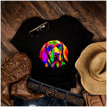 Tshirt PIES Gończy polski Polish Hunting Dog PSY 3D KOLOROWE L