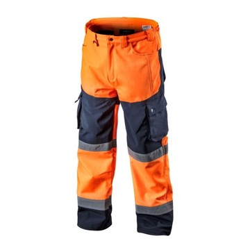 Spodnie robocze softshell, pomarańczowe, XXL, NEO
