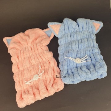 БЫСТРОСУХАЮЩЕЕ ПОЛОТЕНЦЕ ДЛЯ ВОЛОС ТЮРБАН КЕПКА КОШКА