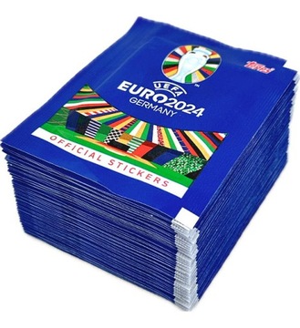 EURO 2024 TOPPS STICKERS SASZETKI Z NAKLEJKAMI - 10 saszetek (60 naklejek )
