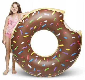 БОЛЬШОЕ КОЛЕСО ДЛЯ ПЛАВАНИЯ КОРИЧНЕВЫЙ DONUT DONUT 120СМ