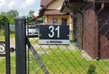 Номер дома 40х30см 3D адрес INOX