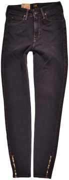 LEE spodnie REGULAR skinny BLACK jeans SCARLETT HIGH _ W28 L31