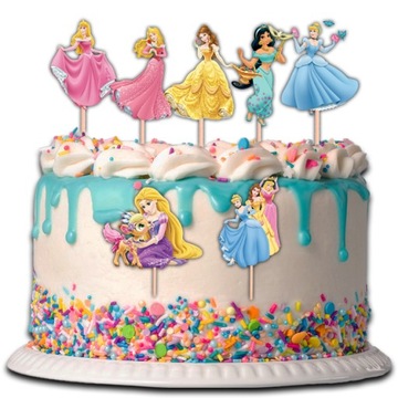 ПРИНЦЕССА ПРИНЦЕССА ТОРТ ТОПЕР ХАРАКТЕР ЧАШКИ 7 шт.