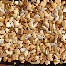 Садовая галька итальянский мрамор Giallo Siena желтое золото 24 кг ИТАЛИЯ