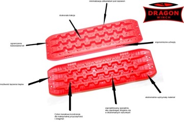 ЛОВУШКИ ДЛЯ ПЕСКА, Грязи, СНЕГА 4x4 OFF ROAD 2шт RED 4WD Лебедка Dragon 107CM