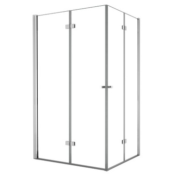 KABINA PRYSZNICOWA 80x80 SKŁADANA CHROM DRZWI SZYBA ŚCIANKA SZKŁO 6MM ESG