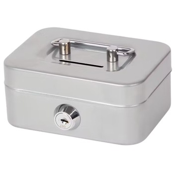 МЕТАЛЛИЧЕСКАЯ ДЕНЕЖНАЯ КОРОБКА СЕЙФ КЛЮЧ-КОПИЛКА