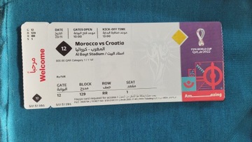 Bilet Maroko - Chorwacja Mistrzostwa Świata w Katarze nr. 12