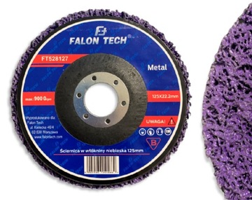 TARCZA WŁÓKNINA DO USUWANIA RDZY WŁOSY MURZYNA TARCZA ŚCIERNA 125mm INOX